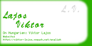 lajos viktor business card